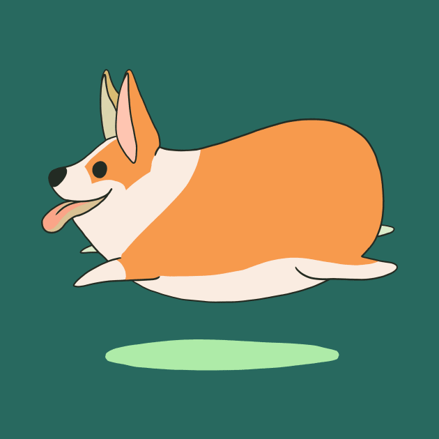 Running Corgi by Victoria Hamre