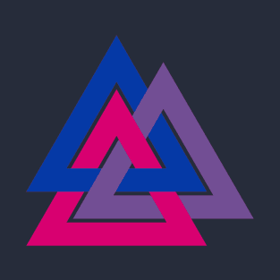 Bisexual Pride Interlocking Triangles T-Shirt