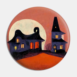 Spooky Halloween Haunted Houses Pin