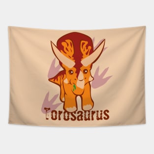 Cute Torosaurus Tapestry