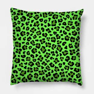 Green Leopard Skin Pattern Pillow