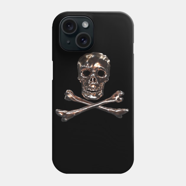 Golden Jolly Roger Phone Case by occultfx