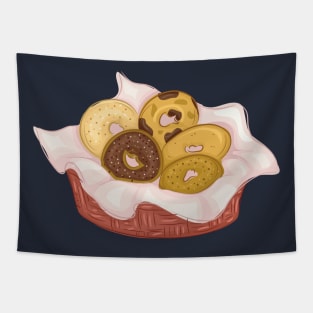 Basket of Bagels Tapestry