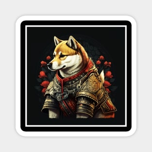 Shiba Inu dog, Samurai, Funny Dog Lover Magnet
