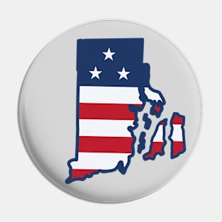 Stars and Stripes Rhode Island Pin