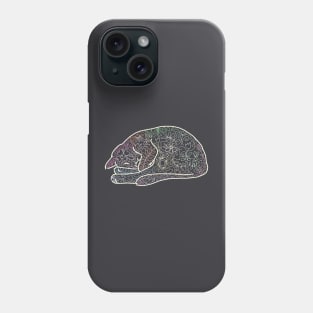 Floral Sleeping Cat Phone Case