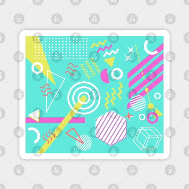 90s geometric pattern Magnet by DigitalCleo