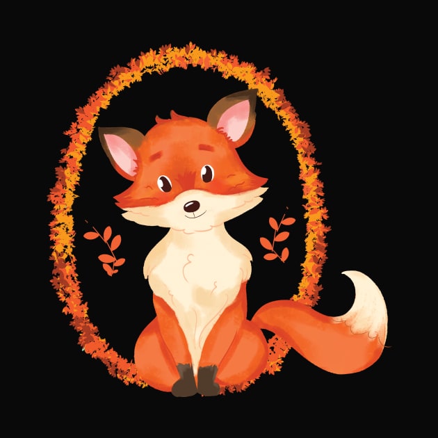 Little Fox by Mannu Ilustra
