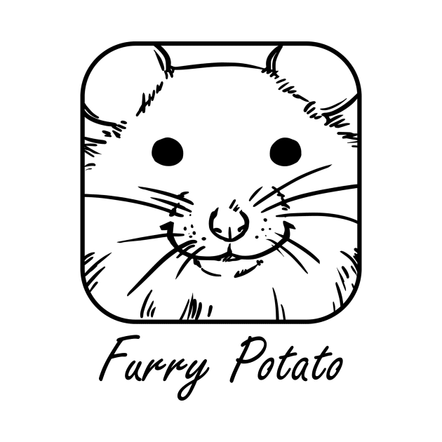 furry potato funny hamster lovers gift by Horisondesignz