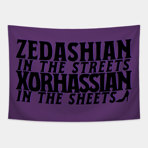 xorhassian in the sheets Tapestry by dinah-lance