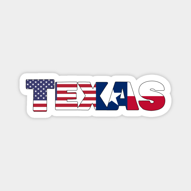 Texas State American Flag Logo Texas Magnes Teepublic Pl