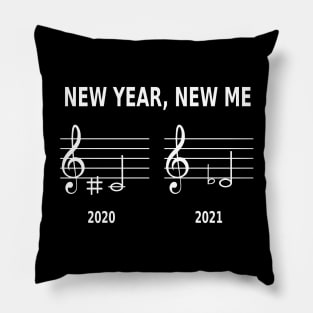 New Year New Me - Music Note Meme 2021 Pillow