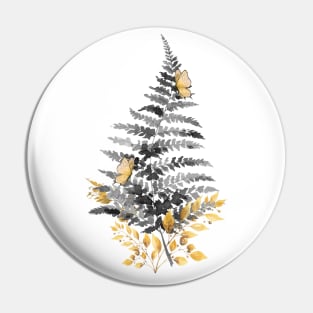 Gold And Black Botanicals B Pin