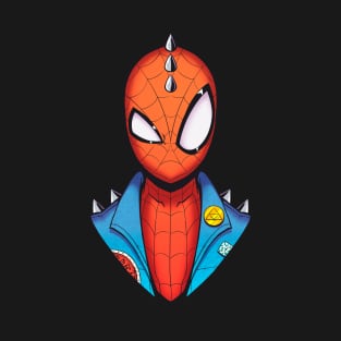 Spiderman Punk sticker T-Shirt