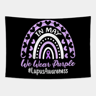 In May We Wear Purple Lupus Awareness Tapestry