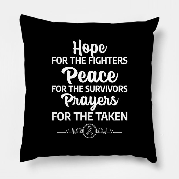 Cancer awareness - World Cancer Day Pillow by New York Designs