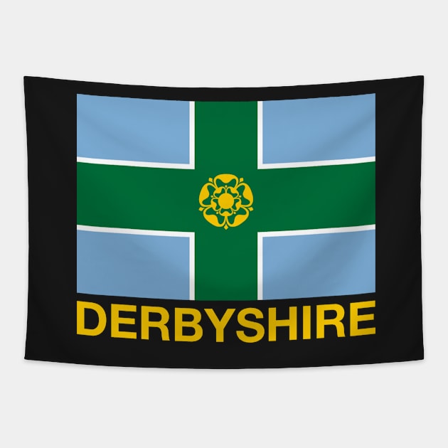 Derbyshire County Flag - England Tapestry by CityNoir