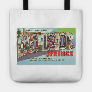 Greetings from Excelsior Springs, Missouri - Vintage Large Letter Postcard Tote
