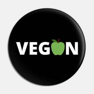 vegan green apple Pin