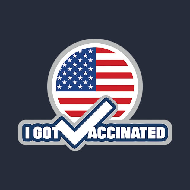 I got vaccinated with American flag in background by ZPINZ