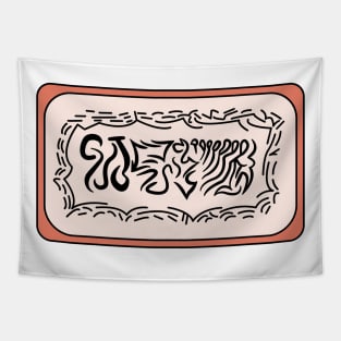 Graffiti Style Calligraphic Lines Tapestry