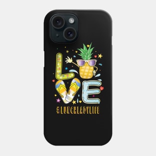 Love lunchlady Life Pineapple Sunglasses Flip Flop Phone Case