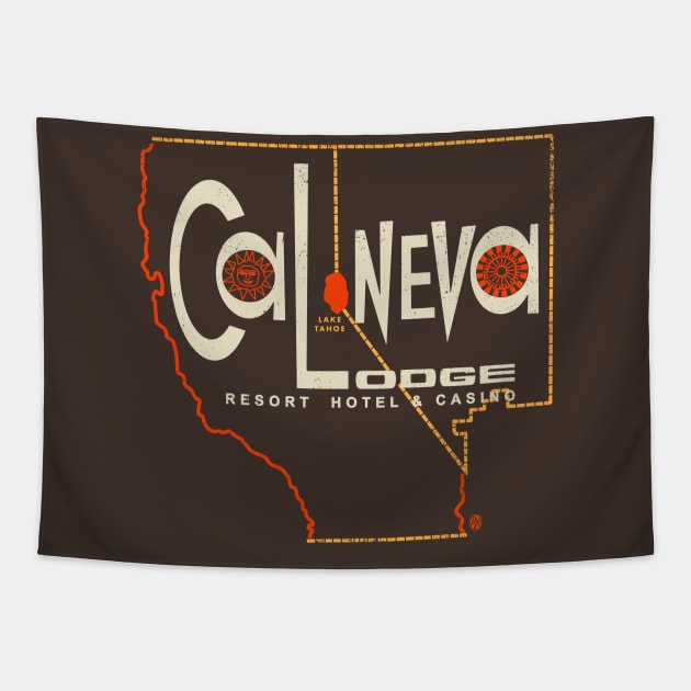 Vintage Cal Neva Lodge Resort Hotel and Casino Lake Tahoe Tapestry by StudioPM71