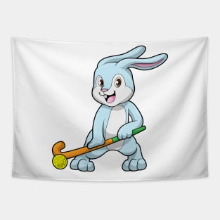 Bunny at Field hockey with Hockey stick Tapestry