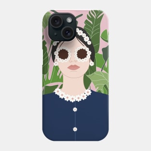 banana leaves, fashionable girl Phone Case