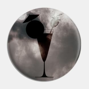 Fun Cocktail Glass Silhouette Pin