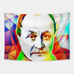 Auguste Comte Colourful Portrait | Auguste Comte Artwork 11 Tapestry