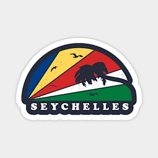 Seychelles Flag Sunset Unisex T-Shirt | Chill Out | African Island Paradise Magnet