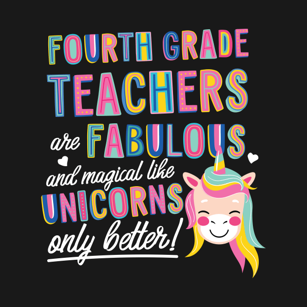 Fourth Grade Teachers are like Unicorns Gift Idea by BetterManufaktur