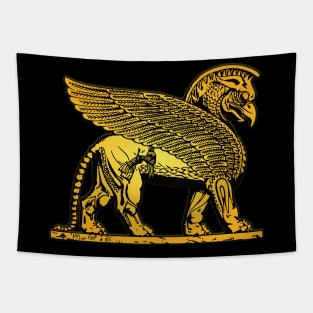 Assyrian Griffin Lamassu Winged Lion Tapestry