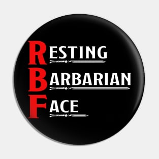 Resting Barbarian Face Pin