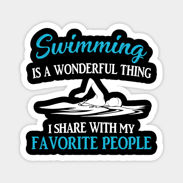 Swimming Is A Wonderful Thing Magnet by Terryeare