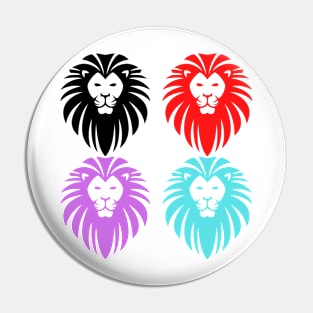 Four lion Pin