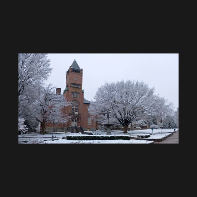 Old courthouse in the snow by thadz