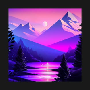 Synthwave Scenic View T-Shirt