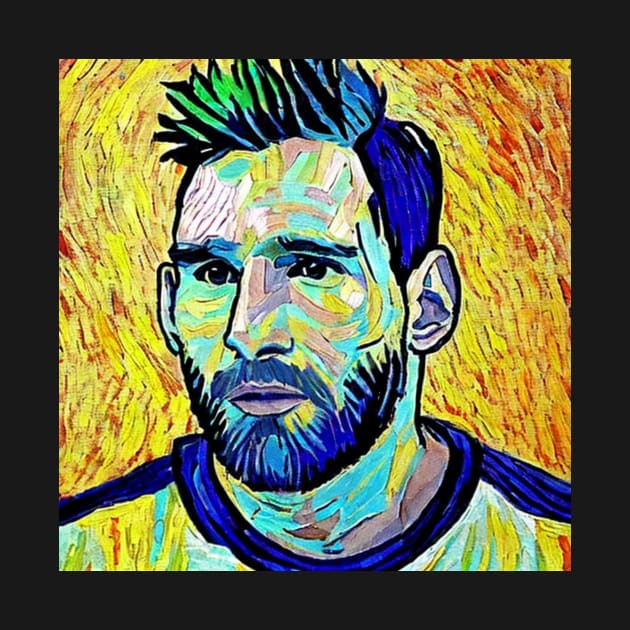 Messi Art Tshirt by Sunlyleaf