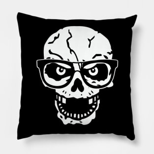 CC Foundation Skull White Pillow