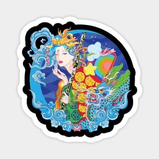 anime retro Princess Kaguya Magnet