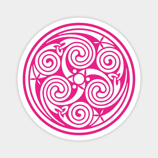 Celtic Spiral - Pink Magnet by Dysis23A