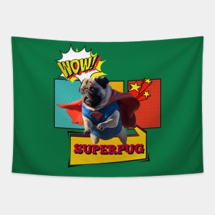 Super Pug, Hero Shirt Tapestry