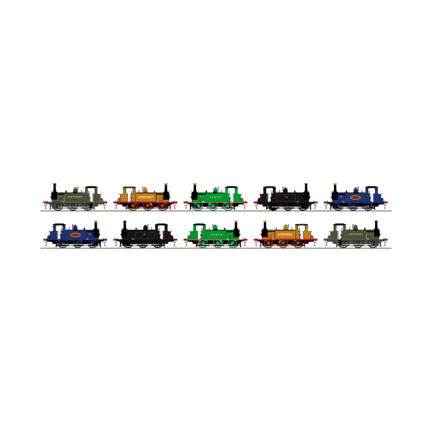 Stroudley's Terriers (LB & SCR A1 Class) Locomotive Print by ontherails