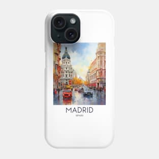 An Impressionist Painting of Madrid - Spain Phone Case