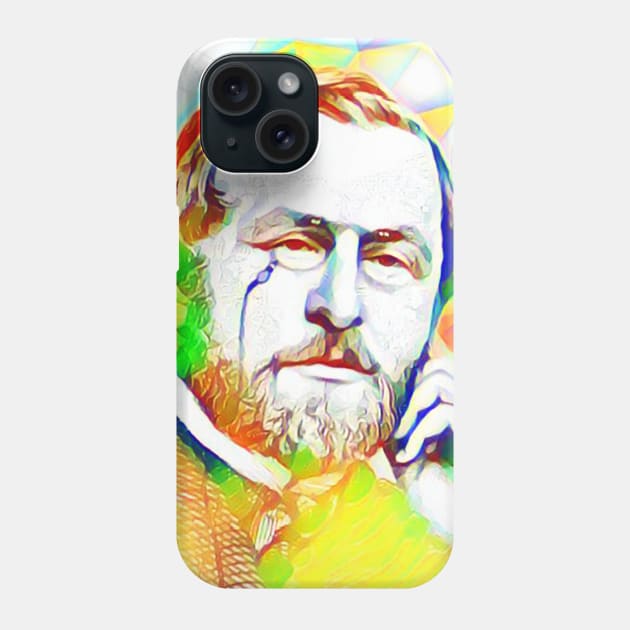 Hippolyte Taine Colourful  Portrait | Hippolyte Taine Artwork 11 Phone Case by JustLit