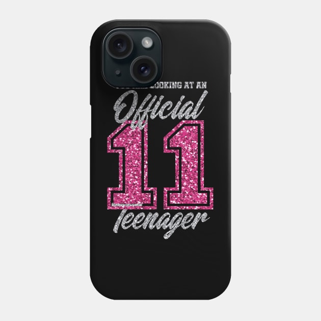 11th birthday funny Gift T-shirt for girls and boys Phone Case by moohe