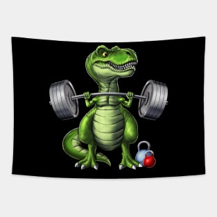 T-Rex Dinosaur Fitness Workout Tapestry