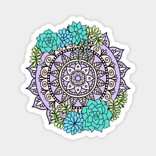 Succulent Mandala Magnet